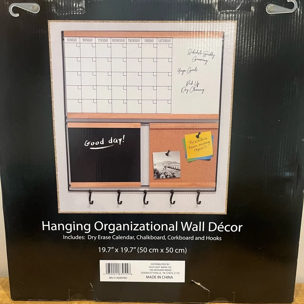 Home hanging‎ wall decor calendar chalk board NWT